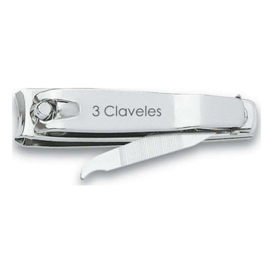 3 CLAVELES Coupe-ongles avec lime 8cm (1 pièce)