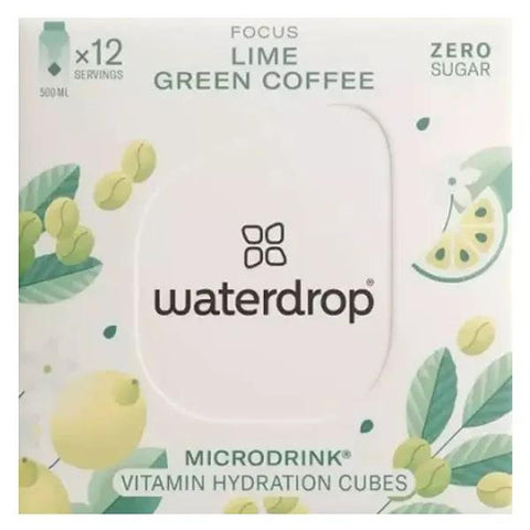Waterdrop Microdrink Focus and Hydration Lemon and Lime Flavor 12 Cubes for Water