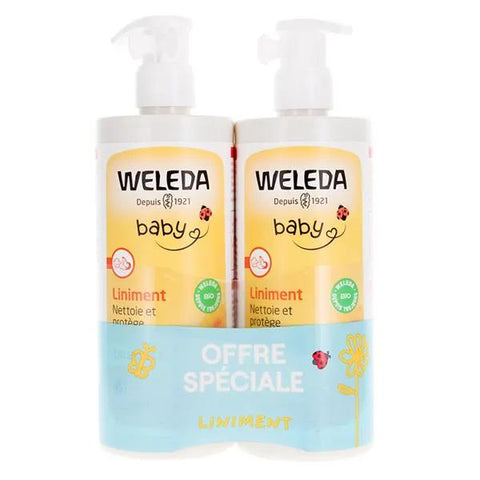 Weleda Baby Calendula Liniment Organic Pack of 2 x 400ml