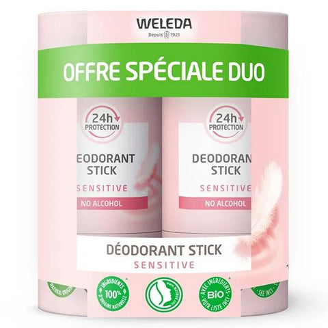 Weleda Déodorant stick Sensitive (lot de 2 x 50 g)