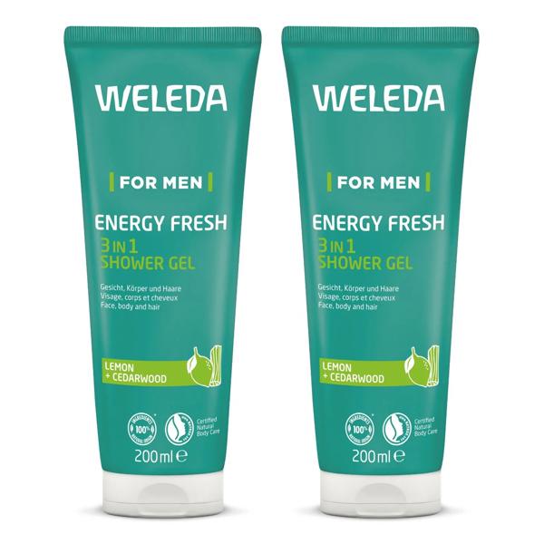 Weleda Duo Gel Douche 3 en 1 Energy Fresh 2x200ml