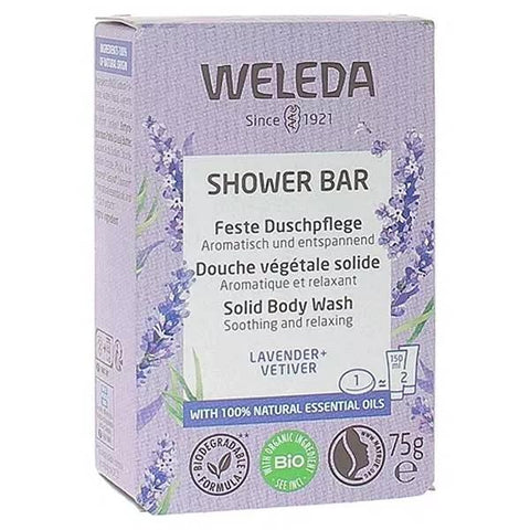 Weleda Shower Bar Douche Végétale Solide Lavander & Vétivier Bio (75 g)