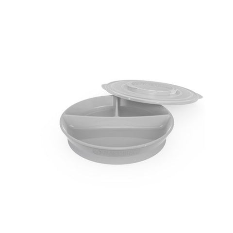 TwistShake Grey Plate 6+ months (1 piece)