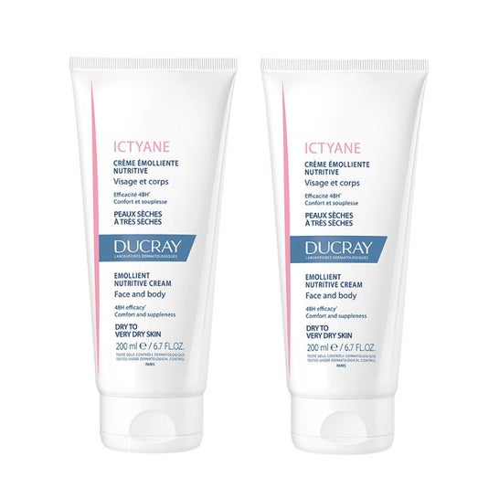 Ducray Ictyane Crème émolliente nutritive (2x200 ml)
