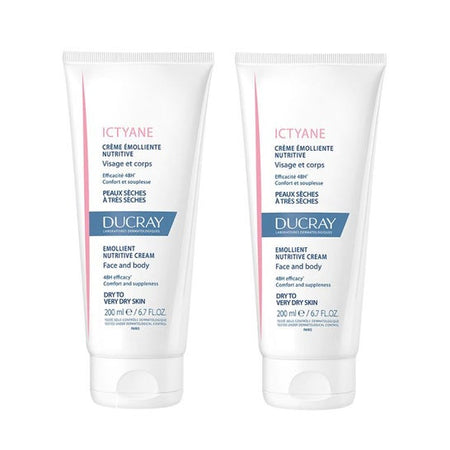 Ducray Ictyane Crème émolliente nutritive (2x200 ml)