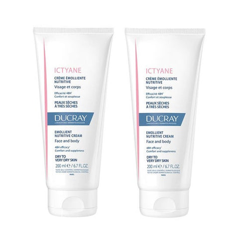 Ducray Ictyane Crème émolliente nutritive (2x200 ml)