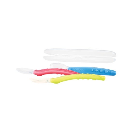 Nuby Cuillère en Silicone +3M 1 unité