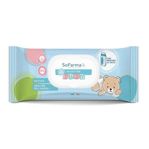 Sofarmapiù Lingettes talc bébé (72 pièces)