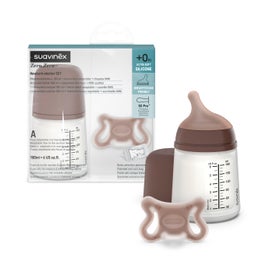 Suavinex Pack Zero Zero Sucette + Biberon Foncé