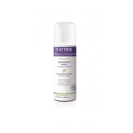 Cattier Brume Active Déodorant Spray Cardamome Patchouli 100 ml