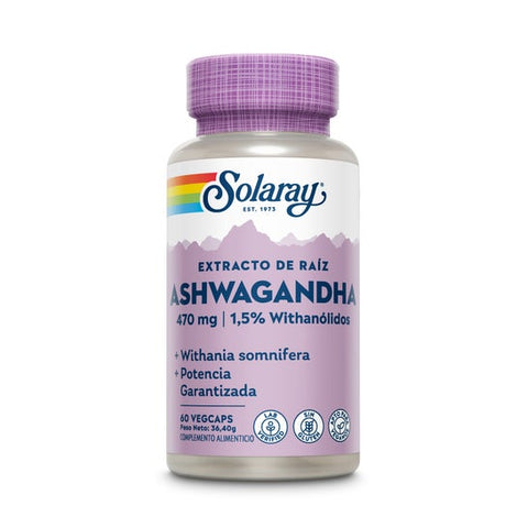 Solaray Ashwagandha KSM-66 Plus 60 vegetable capsules