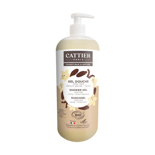 Cattier Gel Douche Sans Sulfate Vanille Tonka (1 L)
