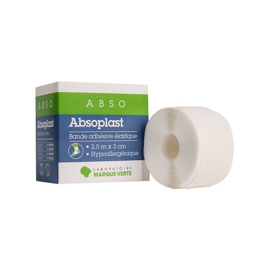 Marca Verde Absoplast bande adhésive extensible (3 cm x 2,5 m, 1 pièce)