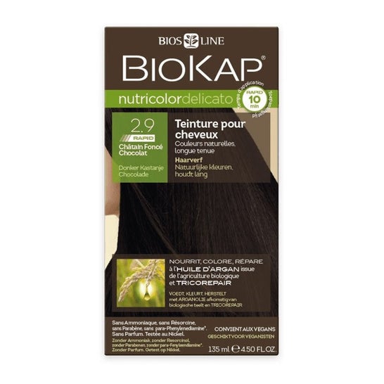 Biokap Delicato Rapid teinture 2,9 brun foncé chocolat (135 ml)