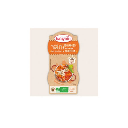 Babybio Bols Menu Légumes Poulet Fermier Quinoa Bio dès 12 mois (2 x 200 g)