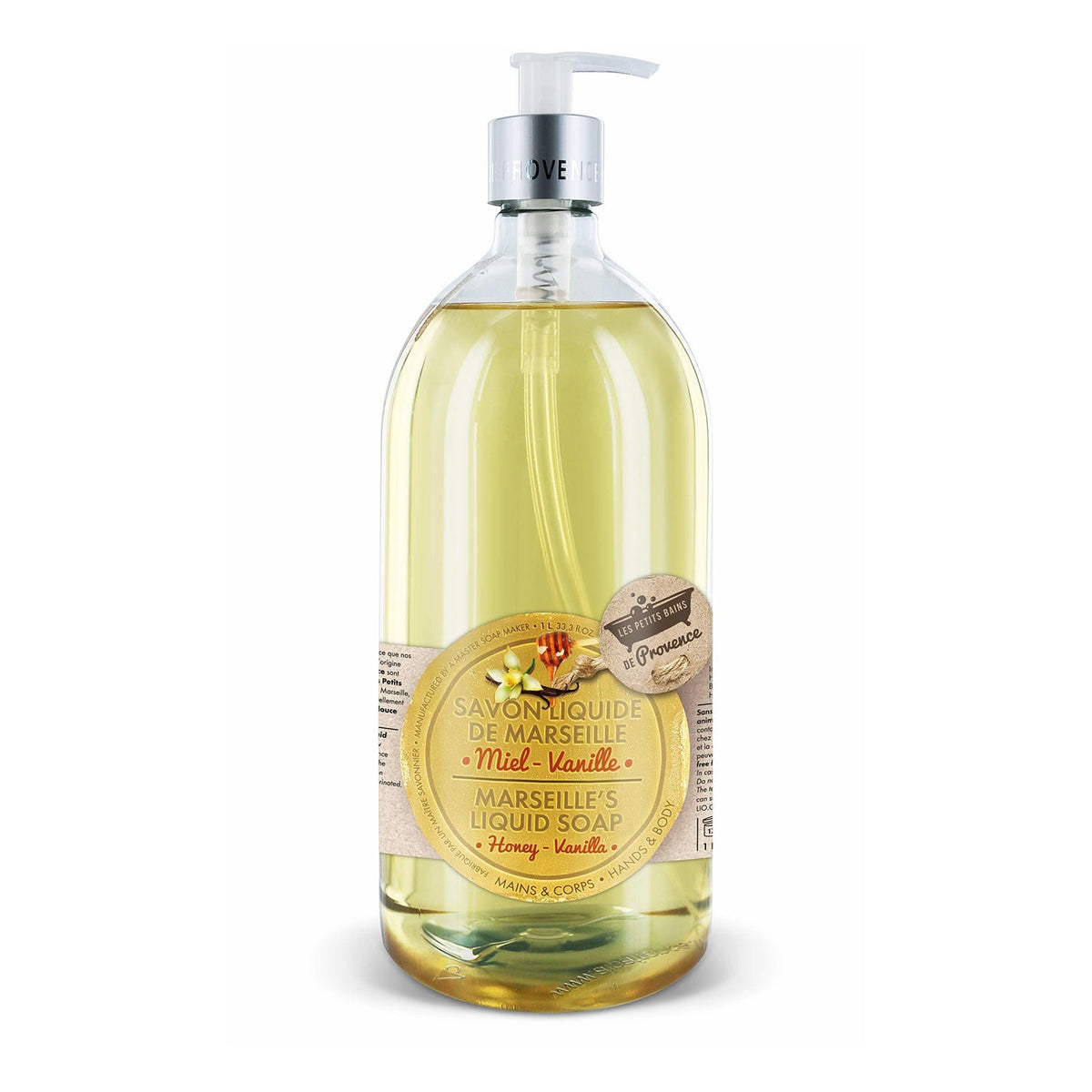 Les Petits Bains de Provence Savon Liquide Miel Vanille 1 litre