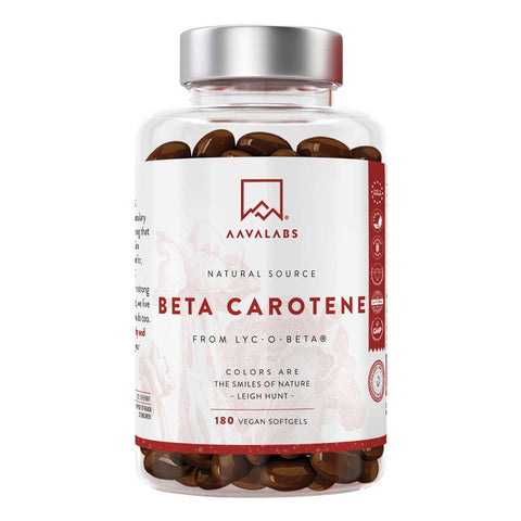 Aavalabs Bêta-carotène Vitamine A gélules molles vegan (180 pièces)