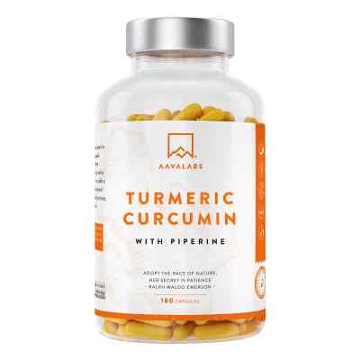Aavalabs Curcumine + pipérine gélules végétaliennes (180 gélules)