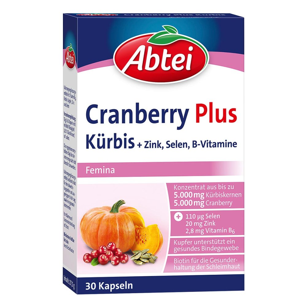 Abtei Kürbis Plus Cranberry gélules (30 pièces)