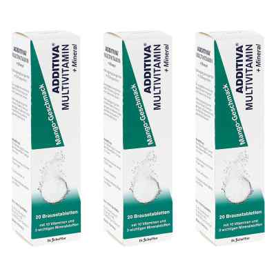 Additiva Multivitamin + Mineral comprimés effervescents saveur mangue (3x20 pièces)
