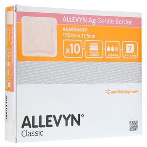Allevyn Ag Gentle Border 17,5 x 17,5 cm (10 pièces)