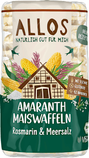 ALLOS Gaufres de maïs à l'amarante, romarin et sel marin (115 g)