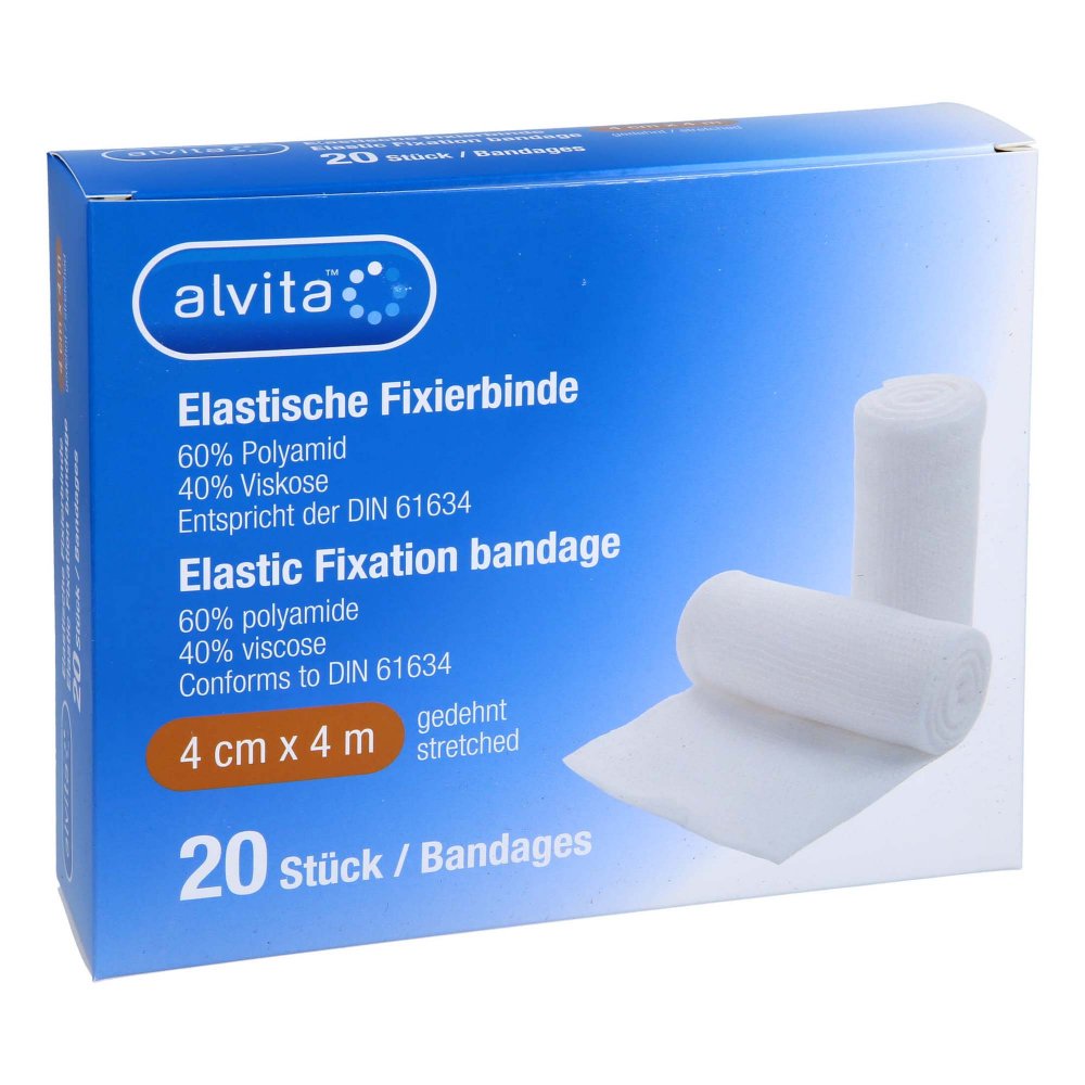 Alvita bande élastique de fixation (4 cm x 4 m, 20 pièces)