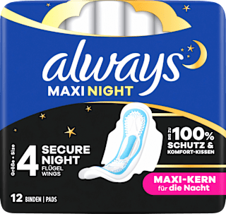 always Maxi Night serviettes hygiéniques avec ailes (12 pièces)