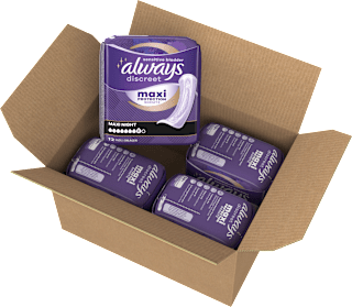 always Discreet protections pour incontinence Maxi Nuit pack avantageux (4x12 pièces), 48 pièces