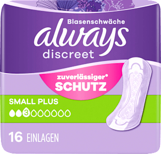 always Discreet protections incontinence Small Plus (16 pièces)