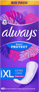 Always Daily Protect Extra Long protège-slips parfum fraîcheur, grand paquet (40 pièces)