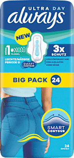 always Ultra protections Day Normal 1 avec ailes, Big Pack, 24 pièces