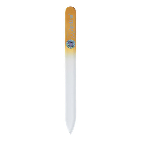 Apoline lime à ongles en verre 14 cm orange (1 pièce)
