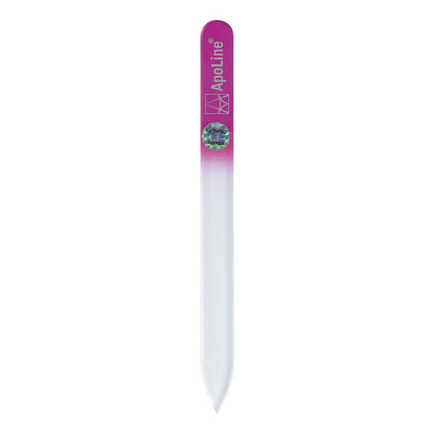 Apoline Lime à ongles en verre 14 cm rose (1 pièce)