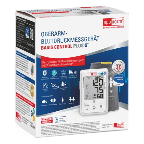 Aponorm Upper Arm Blood Pressure Monitor Basis Control PLUS BT (1 piece)