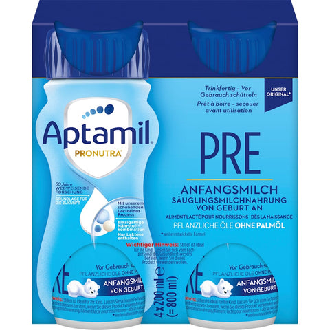 Aptamil Pronutra Pre ready-to-feed infant milk from birth (4x200 ml, 0.8 l)