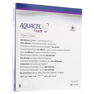 Aquacel Ag Foam non adhésif 20x20 cm V (5 pièces)