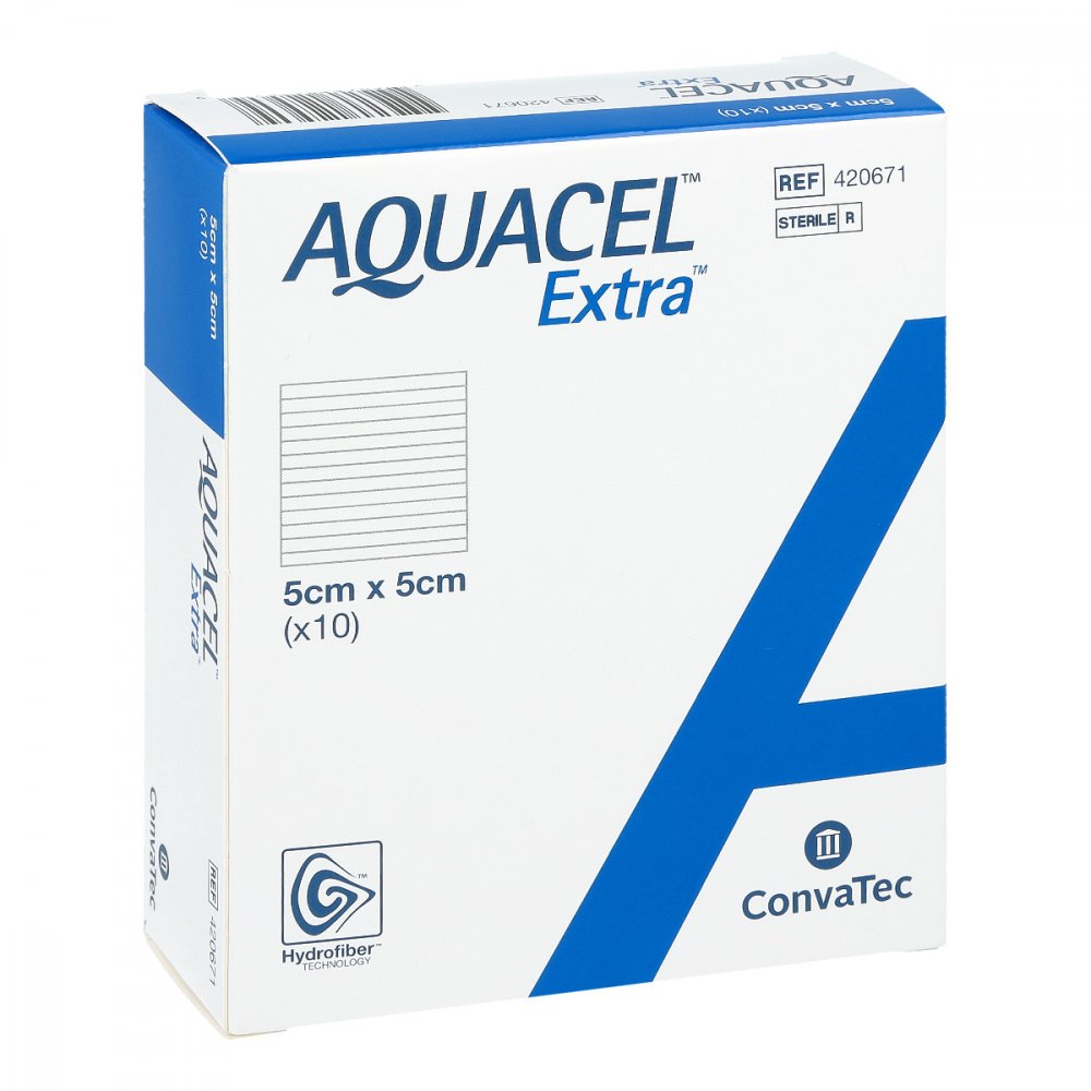 Aquacel Extra compresses 5x5 cm (10 pièces)