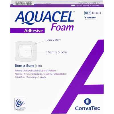 Aquacel Foam adhésif 8x8 cm pansement (10 pièces)