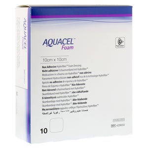 Aquacel mousse non adhésif 10x10 cm pansement (10 pièces)