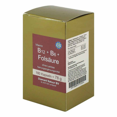 FBK-Pharma B12 + B6 + folic acid lactose-free capsules (180 capsules)