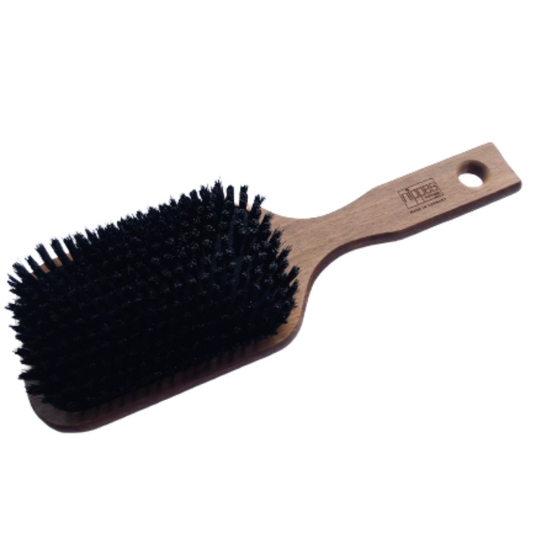 nippes Solingen brosse à cheveux en hêtre brun, allongée, poils crin de cheval et nylon (1 pièce)
