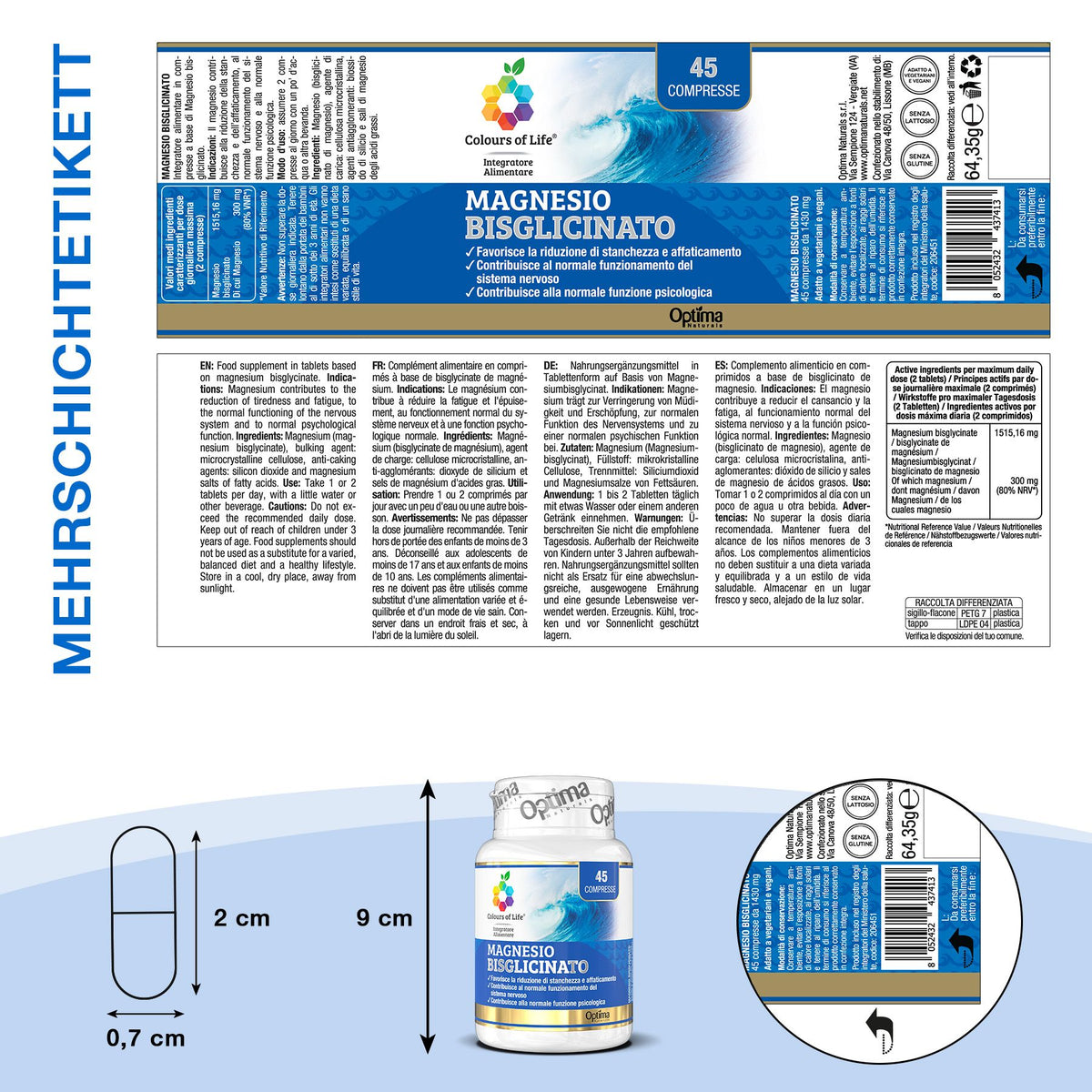 MAG2GLY Bisglycinate de magnésium (85,8 g)