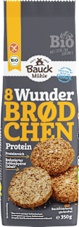 Bauck Mühle Mélange pour pain Wunderbrötchen (8 pièces), protéiné, sans gluten (350 g)