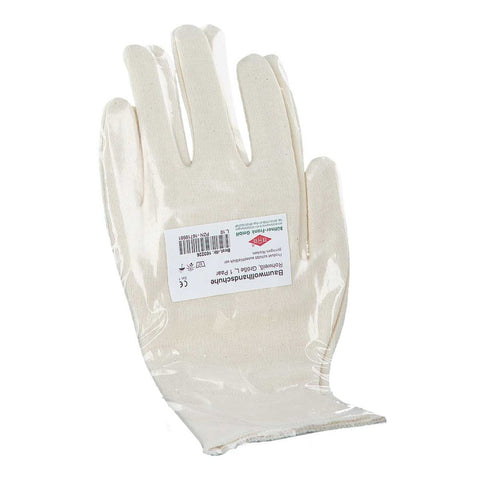 Büttner-Frank GmbH Cotton gloves size L ecru white (1 pair)