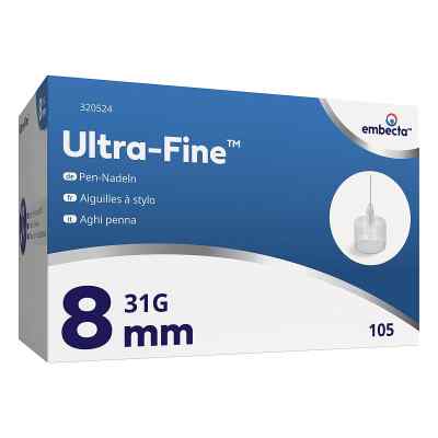 BD Ultra-Fine aiguilles pour stylo 8 mm 31 G (105 pièces)