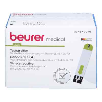 Beurer Gl48/gl49 bandelettes de test de glycémie (50 pièces)