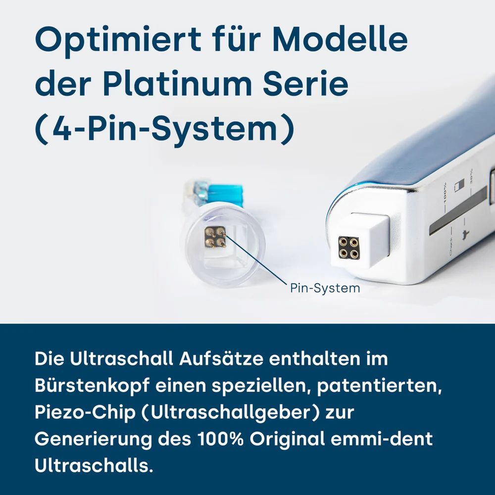 EMMI-DENT têtes de rechange ultrasoniques M2 Wave Platinum (2 pièces)