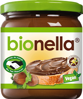 bionella pâte à tartiner cacao, noisettes et nougat (400 g)