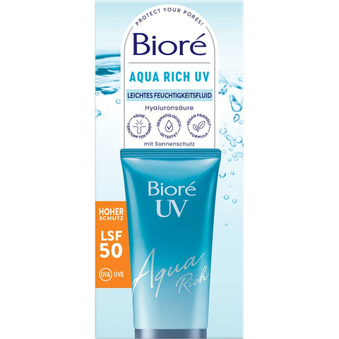 Bioré fluide visage aqua rich UV SPF 50 (50 ml)